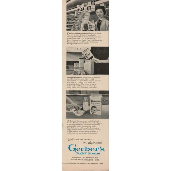 1954 Gerber Baby Foods Vintage Print Ad (L5) - Picture 3 of 3